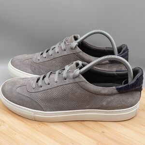 Johnson‎ and Murphy Shoes Mens 8.5 Gray Casual Sneakers Low Top Comfort Italy